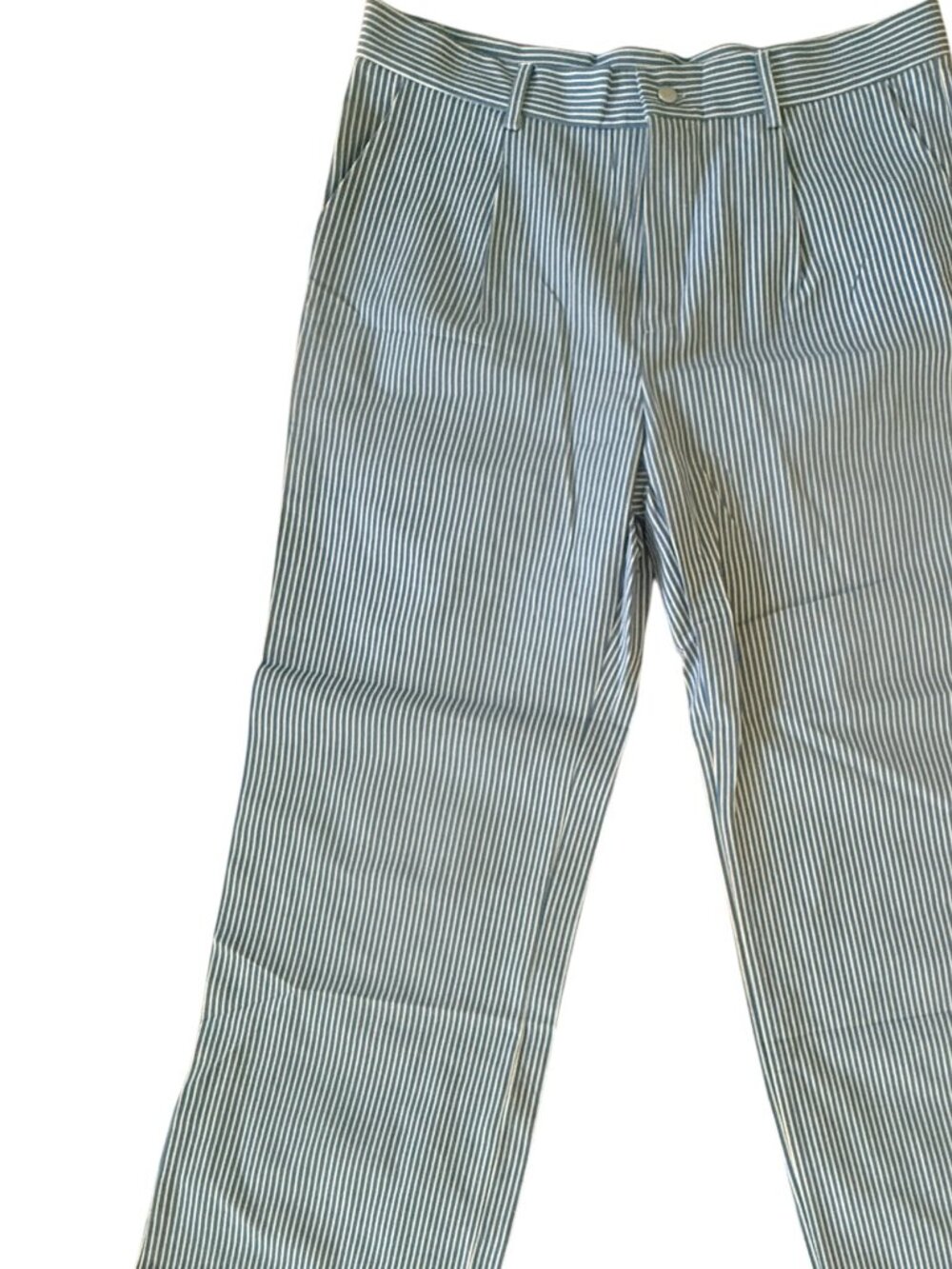 GIOVANCO Blue Bayou High Waisted Wide Leg Pants 100% Cotton Women's XL